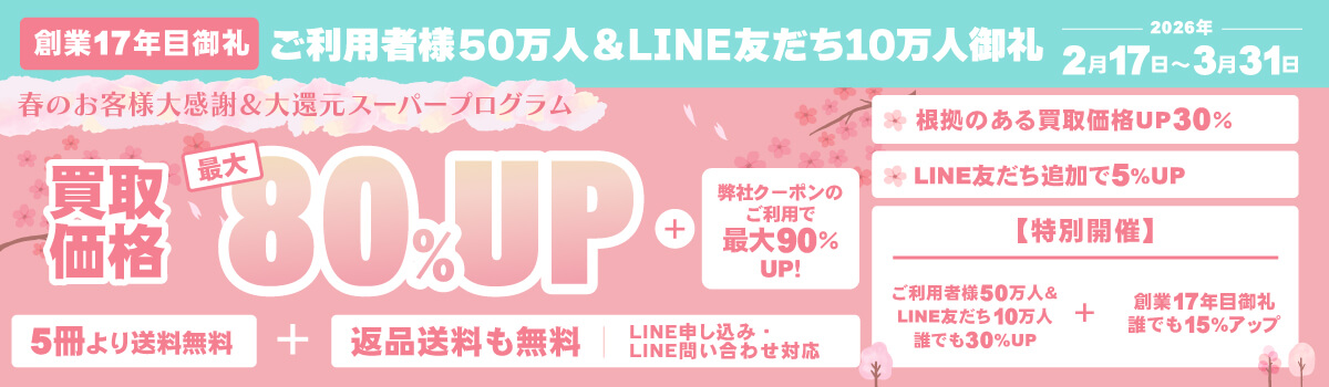 買取価格最大80%アッププログラム