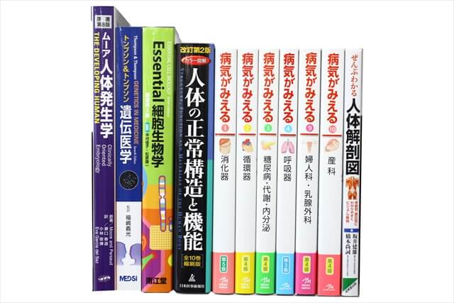 医学書・医学専門書、解剖学・生物学の教科書・専門書の買取