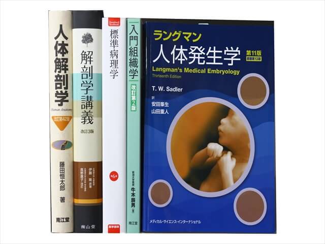 医学書・医学専門書、解剖学の教科書・専門書の買取