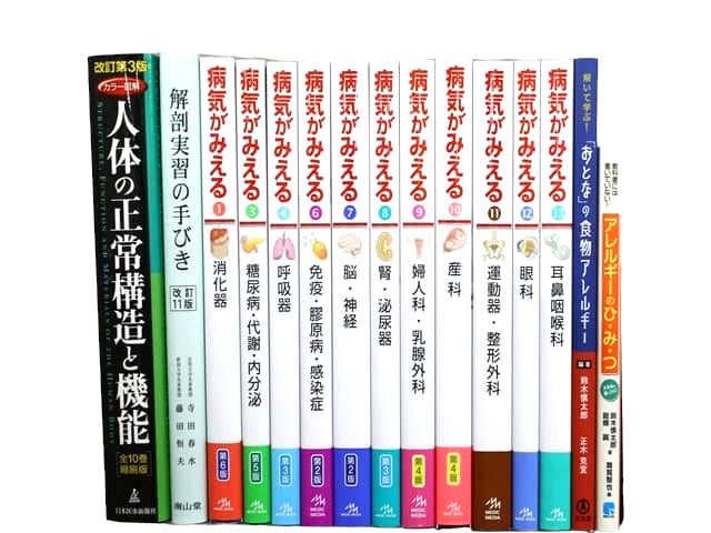 医学書・医学専門書、解剖学の教科書・専門書等の買取