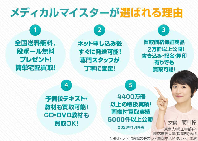 医学書、医療系国家試験対策参考書・問題集の高価買取商品｜メディカル